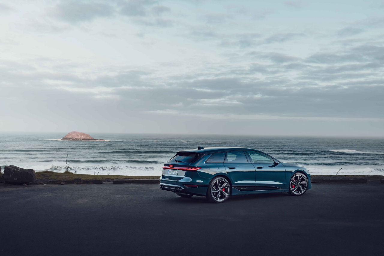 Blue Audi S6 e-tron